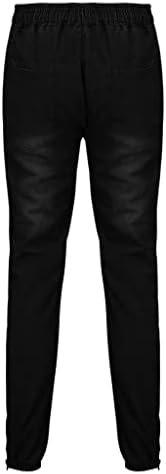Men's Athletic Fit Stretch Jean Pure Colour Jeans with Zipper Pocket Jean Trouser Solid Fashion Big and Tall Mens
