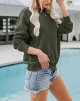 Women's Fall Long Sleeve Pullover Tops Casual Round Neck Sweatshirt